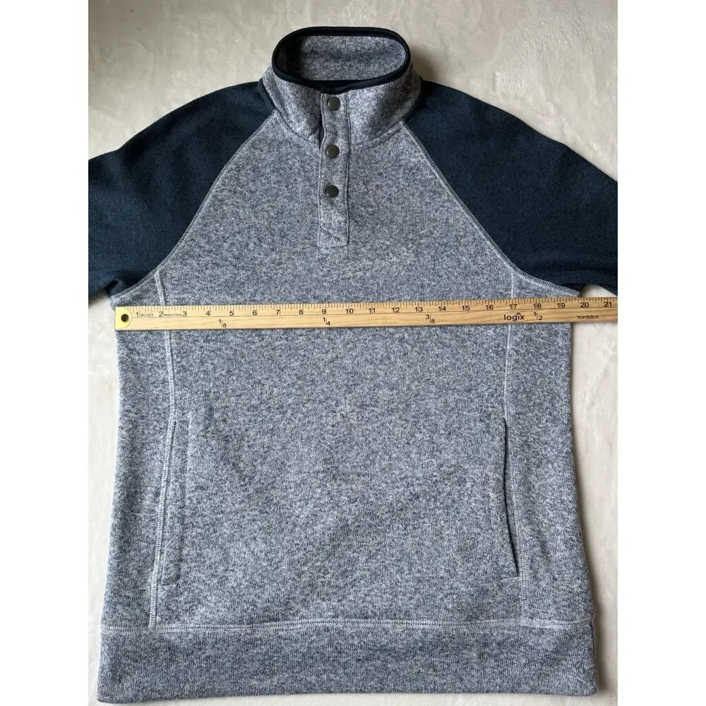 Sonoma Quarter Snap Goods For Life Men's Medium Blue Pullover‎ Front Pockets